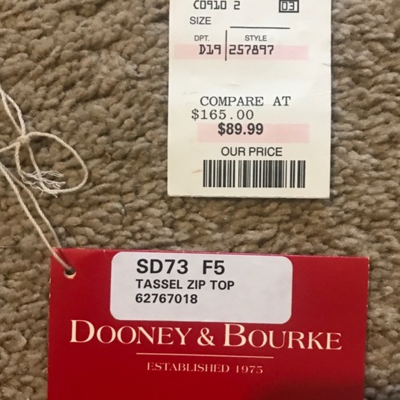 Dooney & Bourke tassel top zip purse. White main color with multicolor graffiti! - Picture 7 of 14